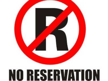 Not taking reservations