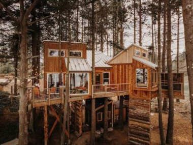 Treehouse-Eagles Perch over the water