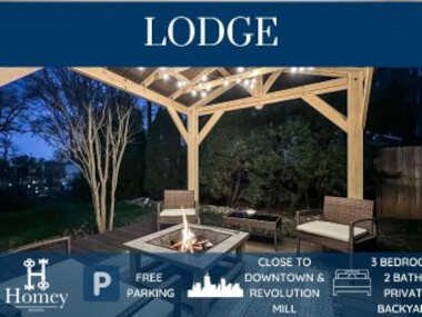 Homey Lodge – Cozy home / Walk to Revolution Mill / Near Downtown / Perfect for groups and family / Free parking