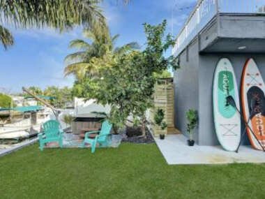 Water Front Home With Hot Tub Roof Top Fire Pit and Boat Dock