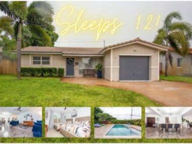 5 Bed With Pool and Big Backyard! Close to Hard Rock, Miami, and the Beach !