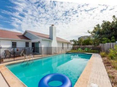 Large pool home and blocks away from the beach